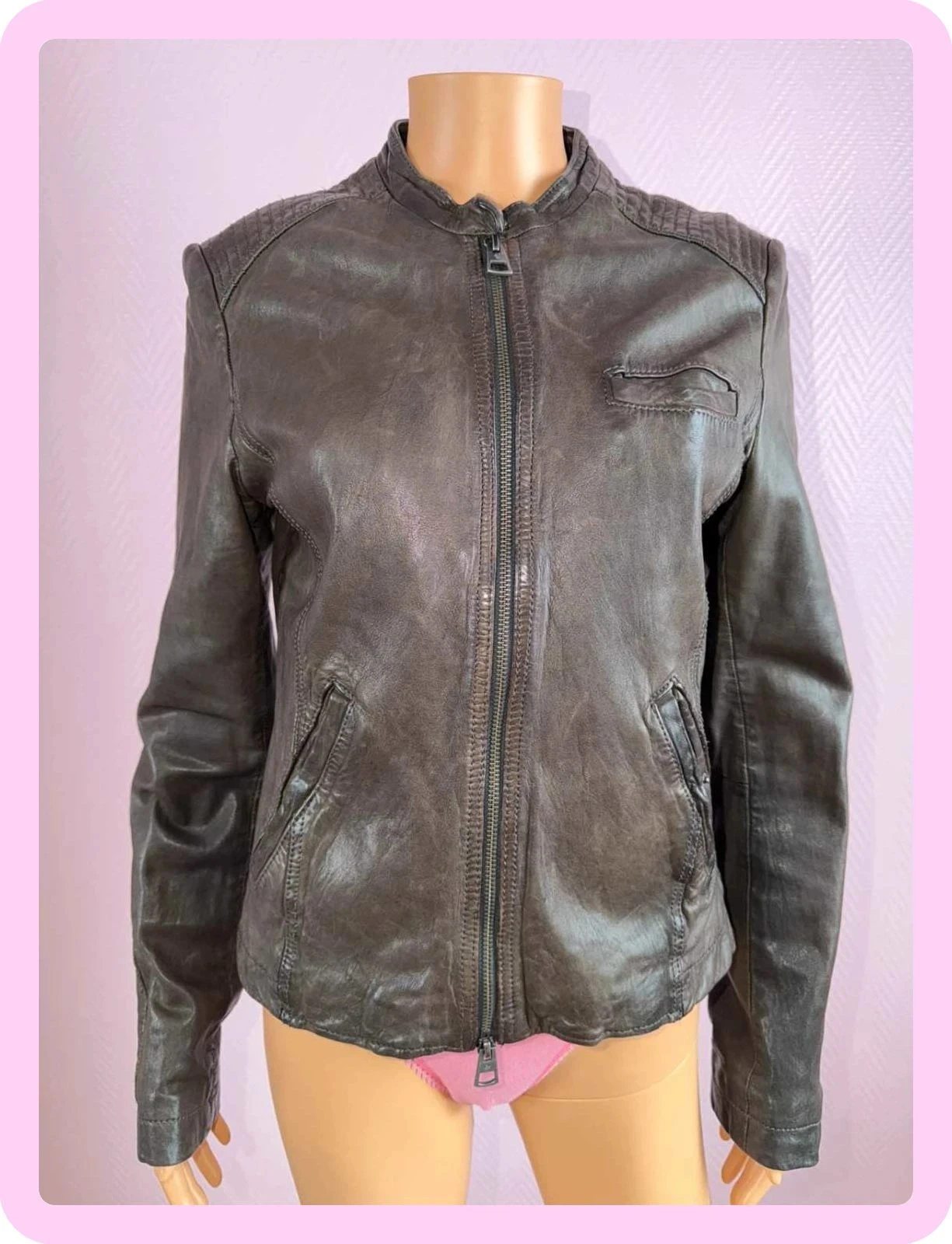 Chaqueta mujer Marc o polo talla 40 limpia con forro de cuero – photo 3